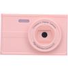 VELATEMOR Fotocamera Digitale a Doppia Lente, Fotocamera Digitale Spegnere Automatico Autofocus per la di Tutti i Giorni (PINK)