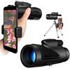 UsmAsk Telescopio monoculare 12×50 HD h Potenza Visione notturna a bassa luminosità Monoculare impermeabile per telefono cellulare Osservazione degli uccelli Escursionismo Campeggio Giro turistico -