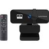 LEIYTFE Webcam 4K Ultra HD Per PC/laptop, Webcam USB Con Campo Visivo Di 120° Per Riunioni/lezioni Online, Fotocamera Per Computer Per Lo Streaming Con Telecomando