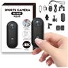 Zeerkeer Mini Action Cam 4K Camera portatile impermeabile indossabile 4K videocamera con clip di rotazione a 360° Camera Telecamera POV Cam per ciclismo moto passeggiate con animali domestici Vlogging