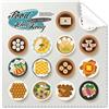 DIYthinker Hong Kong Foodie Cina Occhiali Panno di Pulizia del Panno dello Schermo del Telefono Cleaner 5Pcs