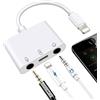 Sanjyut Microphone & 3.5mm Headphone Adapter for iPhone Microphone Adapter for Live-Streaming with Charging Port Lighting to Audio & MIC Adapter Compatible with iPhone/iPad