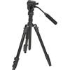 Alomejor Treppiede Regolabile 360° per Fotocamere Mirrorless DSLR | Rotazione a 360°, struttura in lega di alluminio, design compatto da viaggio, basi antiscivolo in gomma