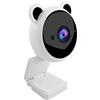 SHENGXINA Completo HD 1080P. Angolo ampio USB Webcam con microfono MIC Anti Peeping Auto Telecamera for Pc Computer Laptop Live Streaming Webcam pc(01 White)