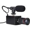 Generic Videocamera per computer HD 4K, Webcam, USB, zoom ottico 10x, messa a fuoco manuale, compensazione automatica dell'esposizione, compatibile con Windows XP/7/10, Linux, Android, Plug & Play,