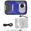 Pongnas Fotocamera Subacquea, 21MP, 1080P, Registrazione Panoramica, Portata 16,4 Piedi, Anti-vibrazione, Fotocamera Impermeabile per lo Snorkeling (BLUE)