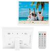 VBESTLIFE Cornice Fotografica Digitale da 15 Pollici, Schermo LED Ad Alta Risoluzione, Uscita Audio Stereo, Telecomando, Bianco, per Soggiorno, Ufficio, (Spina europea)