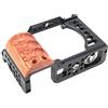 Qiilu Kit Gabbia per Riprese Video con Fotocamera in Lega di Alluminio con Impugnatura in Legno perA7C