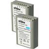 vhbw 2x batteria compatibile con Olympus OM-D E-M5, E-M1 fotocamera (850mAh, 7,6V, Li-Ion), infochip