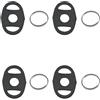 Ruiwaer 4Sets - Anello adattatore per cinghia per fotocamera, con rivestimento in pelle, colore: Nero