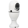 Tonysa Telecamera di Sorveglianza HD 1080P, Panorama a 360°, Registrazione Automatica, Telecamera con Lampadina Wireless, Altoparlante Microfono Integrato, Controllo APP, per la