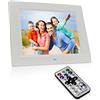 UsmAsk Spacmirrors Cornice Digitale, Cornice Digitale da 8 pollici HD 4:3 IPS Display LCD Cornice Elettronica con Porta USB/SD, Lettore Video Calendario Sveglia con Telecomando