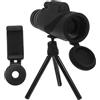 CATIEBYE Telescopio Avvistamento Telescopio Monoculare Con Treppiede Monoculari Della Visione Notturna Per Adulti Per Il Birdwatching Cannocchiali Gadget Vetro Nero