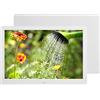 Annadue Cornice Fotografica Digitale HD Widescreen da 14 Pollici con Orologio Elettronico e Funzione Calendario per Dispositivi Multimediali Multipli, AC100‑240V (Bianco)