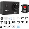 DIGNIFE Action Camera, Action Camera Ultra HD 4K/30fps 2.0 pollici 170D subacqueo impermeabile Videoregistratore Telecamere Sport Cam(Noir)