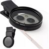 FiTspi Filtro polarizzatore CPL a clip da 52 mm per telefono, lente polarizzatore circolare universale per smartphone elimina i riflessi, migliora i colori minimizza i riflessi con un facile fissaggio