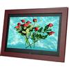 Generic Cornice digitale 10,5 pollici, cornice digitale in legno, display LED HD ad alta risoluzione 1280 * 720, musica sottofondo/video/immagine/calendario/orologio, con telecomando