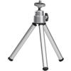 Generic Mini treppiede flessibile a 2 sezioni, supporto telescopico flessibile in lega di alluminio da tavolo (argento)