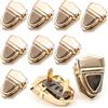 ZHOUXYFDC Serrature Per Borse 10-40 pezzi di fibbie con chiusura in metallo for borse, borse a tracolla, borsette, chiusure con bottoni automatici, accessori for borse artigianali fai da te(Gold4,10pcs)