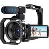 YFDGD Fotocamera Digitale 4K For Fotografia Compatta For Vlogging Da 48 MP Touch Screen Ruotabile 3 Pollici '' Schermo Ribaltabile A 270 ° Con Flash Scatta Nitida Fluida(With 64GB Card)