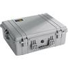 PELI 1600 Valigia per il trasporto resistente agli urti, IP67 Impermeabile e a prova di polvere, Capacità di 46L, Prodotto in Germania, Senza schiuma, Colore Grigio
