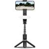 WRWRW Handheld Gimbal Stabilizer for Smartphone 1-Axis with Selfie Stick Tripod Stand Wireless Bluetooth Remote Fit For iPhone Android