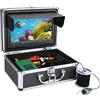 VCHICS Telecamera subacquea per la pesca, 9 pollici DVR. Videocamera da pesca subacquea 100 0TVL. Fish Finder. HD Macchina fotografica for la pesca impermeabile del registratore con 6pcs 1W IR LED. per la pe