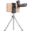 Yidoblo Kit di lenti per telefono 6 in 1: teleobiettivo 22X, obiettivo fisheye 205°, obiettivo grandangolare 120°, obiettivo macro 25X (avvitato insieme), compatibile con iPhone 11, 8, 7, X, Xs Max XR