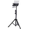 SHINEOFI Supporto Per Laptop e Telefono in Abs e Ferro, Staffa Da Tavolo Resistente Treppiede Antiurto, Per Casa e Ufficio, Colore Nero