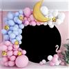 Mateju Copertura Sfondo, Copertura per Fondale Copertura Sfondo - Sfondo per Fotografia per Decorazione Festa di Nozze Ricevimento di Nozze Compleanno (Diametro 100cm/3.3ft,Nero)