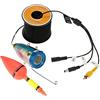 VCHICS Telecamera subacquea per la pesca, 100. 0TVL. Videocamera da pesca subacquea 1 2 PZ. bianca PORTATO Luci Fish Finder Rilevatore di pesce 15m / 30m con cavo per la pesca in kayak su lago ghiacciato(15m