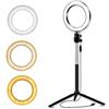 hdfj12142 Luce ad anello da 16 cm per il trucco Dimmerabile 3 modalità di luce 10 Luminosità USB Luce ad anello selfie autoportante con supporto per treppiede