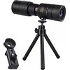 SweAtz Telescopio monoculare, Telescopio monoculare 10-300x40 HD, Tasche per cellulare BAK4 Prism Zoom Binocolo monoculare con treppiede e supporto per cellulare per adulti, bambini, birdwatching,