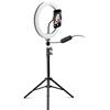 SBS Anello led 10 con supporto universale per smartphone, telecomando wireless, treppiede estendibile fino a 160cm, 3 luminosità, adatto per foto e video, TikTok, Instagram, YouTube, Reels, Stories