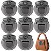 ZHOUXYFDC Serrature Per Borse 10/20 pezzi di fermagli in metallo for borse, chiusure a scatto for borse, chiusure a scatto for fai da te, accessori for custodie e ferramenta(Black,10pcs)