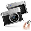 Bewinner Camera Digitale Mini Digital da 64 GB, Fotocamera da Vlogging FHD 1080p con Display 0,96 Pollici, Videocamera per Micro Portatili per lo Studio di Viaggio (BLACK)