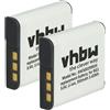 vhbw 2x batteria compatibile con Sony Cybershot DSC-N2, DSC-T20, DSC-T25, DSC-T100, DSC-W100, DSC-W110 fotocamera (950mAh, 3,6V, Li-Ion)