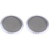 Generic 2 set di griglie per altoparlanti da 20,3 cm, con viti, colore: argento