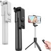 NNBWLMAEE Admissioni 6 in 1 Wireless Bluetooth Selfie Stick, Selfie Stick Tripod with Remote with Light, for Travel, for iPhone, 3 Light Modes (2pcs-a, Light Filling)