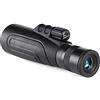 WANWEN Monoculare, Telescopio per Cellulare con Zoom Portatile 8-20X50 con Visione Notturna HD, Prisma Bak4 Impermeabile Anti-Appannamento a Prova di Umidità, per Campeggio Bird Watching Viaggi Arrampicata