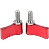 FEICHAO Vite con manico CNC regolabile ad ala singola M5* 12 viti per accessori fotografici SLR Rinforzo di collegamento compatibile con GoPro 10 Action Camera (2 pezzi, rosso)