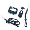 KieTeiiK Custodia protettiva flessibile in silicone per Action Camera 360 GO3, con copriobiettivo e cordino antiscivolo, set completo per esterni, custodia protettiva in silicone con cordino