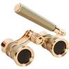 WE-HYTRE Binocolo vintage 3x25 per adulti, binocolo con manico vintage binocolo telescopio eventi sportivi e concerti guardare binocolo antico oro