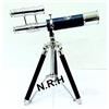 Nautical Replica Hub Griffith Astro - Telescopio a doppio barile in pelle, stile nautico, con treppiede da tavolo