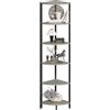IRCPEN Scaffale Angolare a 6 Ripiani Mobile Angolare Alta Libreria Verticale in Legno 31x 31x 160 cm Per Soggiorno Camera da Letto Cucina Grigio rovere CS-001 GR