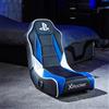 X Rocker X-Rocker Sedia da gioco con licenza ufficiale PlayStation Geist 2.0, comoda seduta pieghevole da pavimento con altoparlanti, pelle PU per PS4, PS5, PC, cellulare, nero/blu