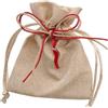 Generico Sacchetti per Laurea Sacchetti bomboniera con Applicazione Compresa Come in Foto Vari Modelli e Misure bomboniere Fai da Te (12pz 9x12cm Cornetto Rosso)