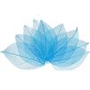 M METERXITY 200 PCS Foglie Scheletro, Foglie Pressate e Essiccate in Gomma Naturale con Venature per Resina/DIY Crafts Card/Scrapbook/Matrimonio, Foglie Piccole Decorative [4-6cm, Blu]