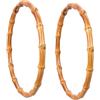Anneome Manici Bamboo per Borse Rotondi in Plastico 2 Pezzi Design Semplice ed Elegante, Accessori di Ricambio Sicuri per Borse Fai da Te