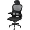 OHMG Sedia da ufficio, sedia da gioco ergonomica con supporto lombare, braccioli, poggiatesta regolabili, sedia per computer girevole con schienale alto comodo per ufficio a casa (nero-125 x 65,5 x 64 cm)